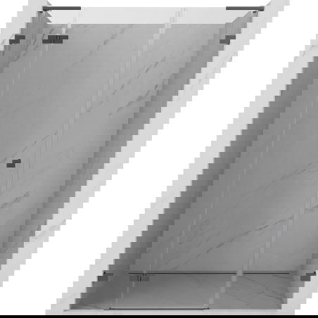 Porte de douche pliante gauche Mexen Lunar L 150 cm, transparent, canon de fusil - 834SL-150-050-95-00-L