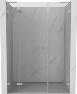Mexen Lunar L porte de douche pivotante gauche 125 cm, transparent, nickel brossé - 834SL-125-050-97-00-L