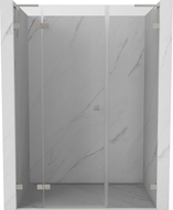 Mexen Lunar L porte de douche pivotante gauche 130 cm, transparent, nickel brossé - 834SL-130-050-97-00-L