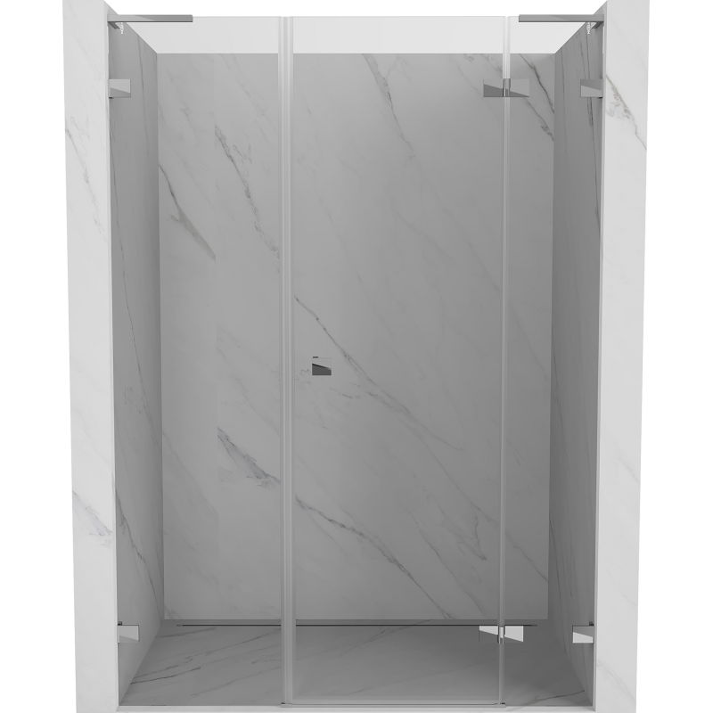 Mexen Lunar L porte de douche pivotante à droite 145 cm, transparent, chrome - 834SL-145-050-01-00-P