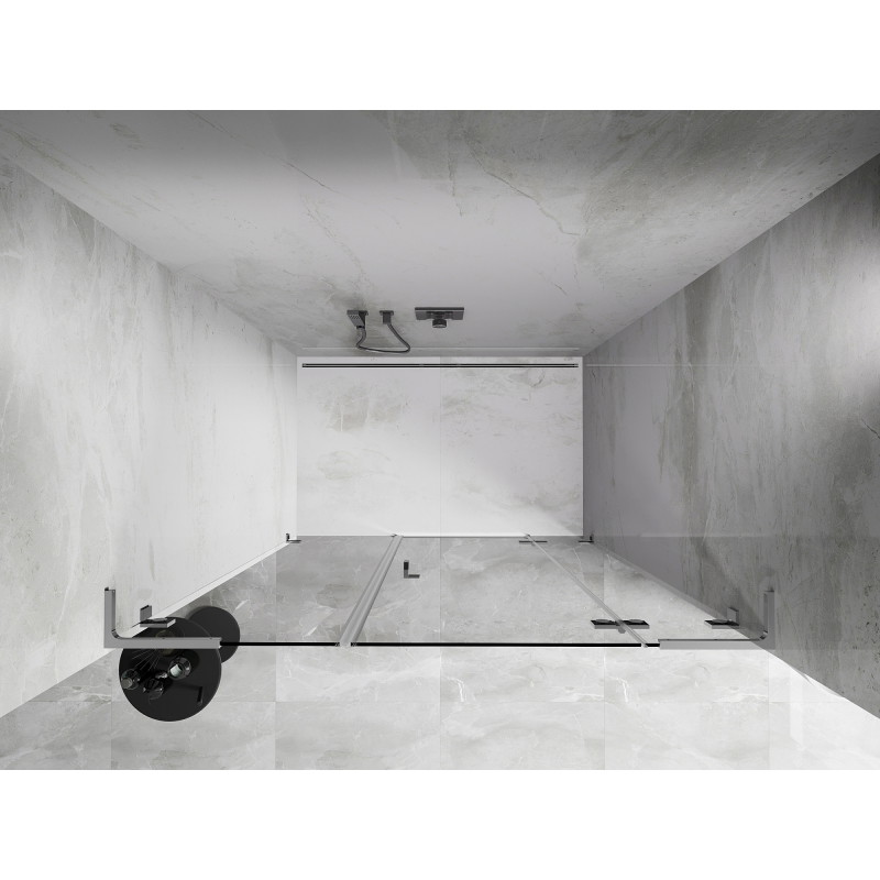 Mexen Lunar L porte de douche pivotante droite 150 cm, transparent, chrome - 834SL-150-050-01-00-P