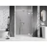 Mexen Lunar L porte de douche pivotante droite 155 cm, transparent, blanc - 834SL-155-050-20-00-P