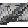 Mexen Apia cabine de douche coulissante 140 x 100 cm, transparent, dorée - 840-140-100-50-00