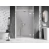 Mexen Lunar L porte de douche pivotante droite 160 cm, transparent, blanc - 834SL-160-050-20-00-P
