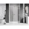 Mexen Lunar L porte de douche pivotante droite 160 cm, transparent, blanc - 834SL-160-050-20-00-P