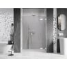 Mexen Lunar L porte de douche pivotante droite 160 cm, transparent, blanc - 834SL-160-050-20-00-P