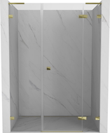 Mexen Lunar L porte de douche pivotante droite 125 cm, transparent, dorée - 834SL-125-050-50-00-P