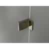 Mexen Lunar paroi de baignoire à 2 volets, gauche, 90 x 150 cm, transparent, doré - 897-090-100-50-00-L