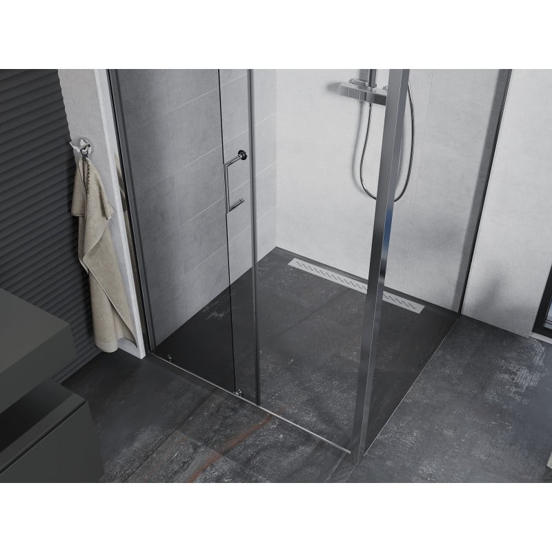 Mexen Apia cabine de douche coulissante 100 x 100 cm, transparent, chrome - 840-100-100-01-00