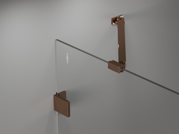 Mexen Lunar pare-douche 2 volets gauche 120 x 150 cm, transparent, or rose - 897-120-100-60-00-L