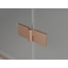 Mexen Lunar paroi de baignoire 2 volets gauche 80 x 150 cm, transparent, cuivre brossé - 897-080-100-65-00-L