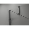 Mexen Lunar paroi de baignoire à 2 pans gauche 80 x 150 cm, transparent, gris canon brossé - 897-080-100-66-00-L