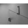 Mexen Lunar paroi de baignoire 2 volets gauche 100 x 150 cm, transparent, gris canon brossé - 897-100-100-66-00-L