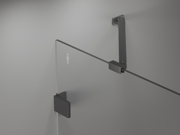 Paroi de douche Mexen Lunar à 2 volets gauche 120 x 150 cm, transparent, gris canon brossé - 897-120-100-66-00-L