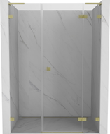 Mexen Lunar L porte de douche pivotante droite 145 cm, transparente, or brossé - 834SL-145-050-55-00-P