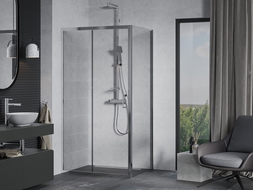 Mexen Apia cabine de douche coulissante 120 x 100 cm, transparent, chromé - 840-120-100-01-00