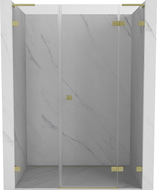 Mexen Lunar L porte de douche pivotante droite 155 cm, transparent, doré brossé - 834SL-155-050-55-00-P