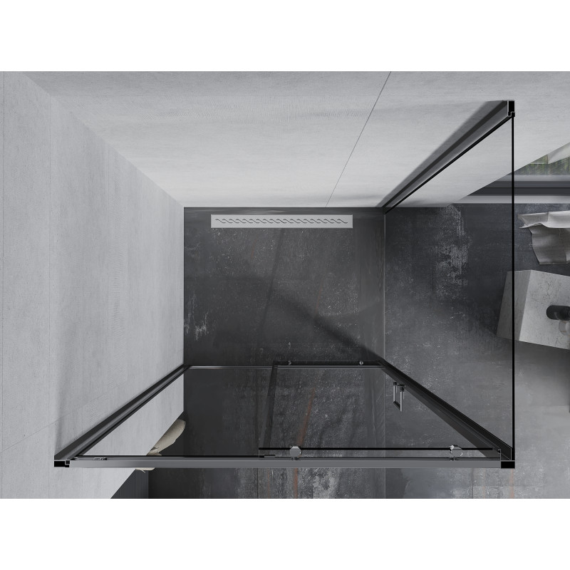 Mexen Apia cabine de douche coulissante 125 x 70 cm, transparent, chrome - 840-125-070-01-00