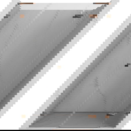 Mexen Lunar L porte de douche pivotante à droite 130 cm, transparent, or rose - 834SL-130-050-60-00-P