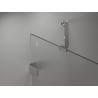 Mexen Lunar parawan de bain 2 volets droit 90 x 150 cm, transparent, chrome - 897-090-100-01-00-P
