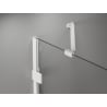 Mexen Lunar paroi de douche à deux volets droit 130 x 150 cm, transparent, blanc - 897-130-100-20-00-P