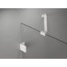 Mexen Lunar paroi de baignoire 2 volets droit 140 x 150 cm, transparent, blanc - 897-140-100-20-00-P