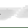 Mexen Sella baignoire autoportante murale rainurée 170 x 80 cm, blanc brillant, trop-plein en gun metal - 52711708000-95
