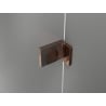 Mexen Lunar paroi de baignoire à 2 volets droite 130 x 150 cm, transparent, or rose - 897-130-100-60-00-P