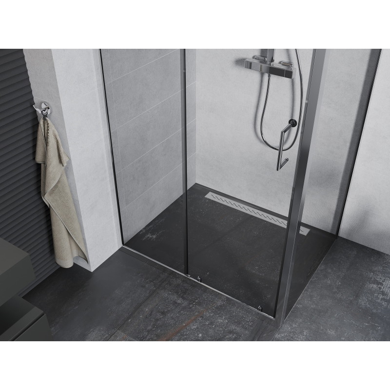 Mexen Apia cabine de douche coulissante 130 x 100 cm, transparente, chromée - 840-130-100-01-00