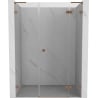 Mexen Lunar L porte de douche pivotante droite 155 cm, transparente, cuivre brossé - 834SL-155-050-65-00-P