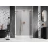 Mexen Lunar L porte de douche pivotante droite 155 cm, transparente, cuivre brossé - 834SL-155-050-65-00-P