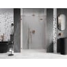 Mexen Lunar L porte de douche pivotante droite 155 cm, transparente, cuivre brossé - 834SL-155-050-65-00-P