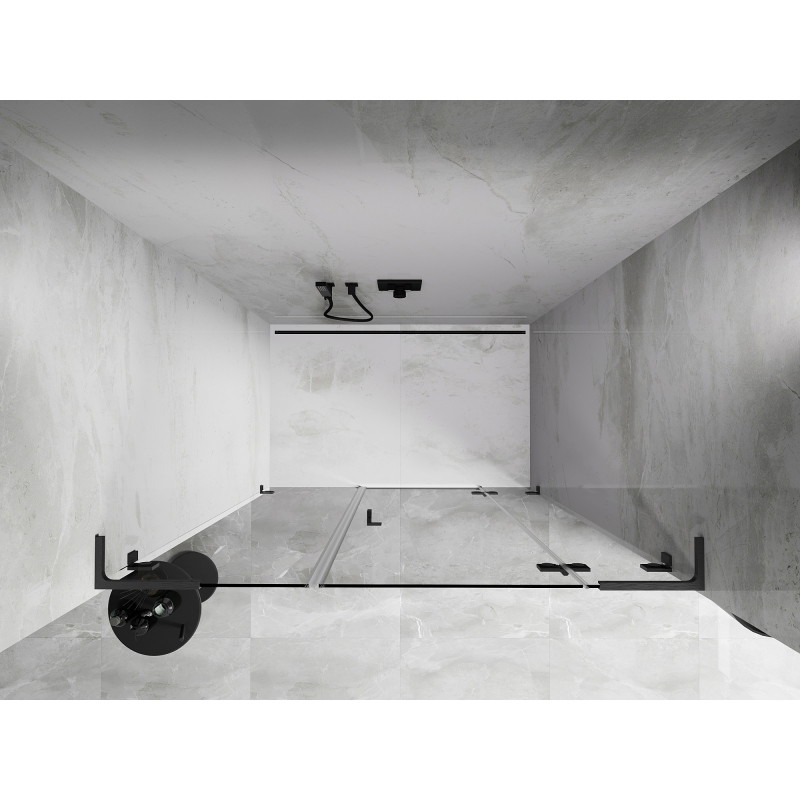 Mexen Lunar L porte de douche pivotante droite 135 cm, transparent, gris canon brossé - 834SL-135-050-66-00-P