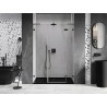 Mexen Lunar L porte de douche pivotante droite 140 cm, transparent, gun gray brossé - 834SL-140-050-66-00-P