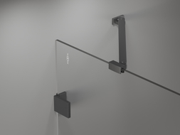 Mexen Lunar pare-douche à 2 volets droit 90 x 150 cm, transparent, gris pistolet brossé - 897-090-100-66-00-P