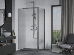 Mexen Apia cabine de douche coulissante 135 x 90 cm, transparent, chrome - 840-135-090-01-00