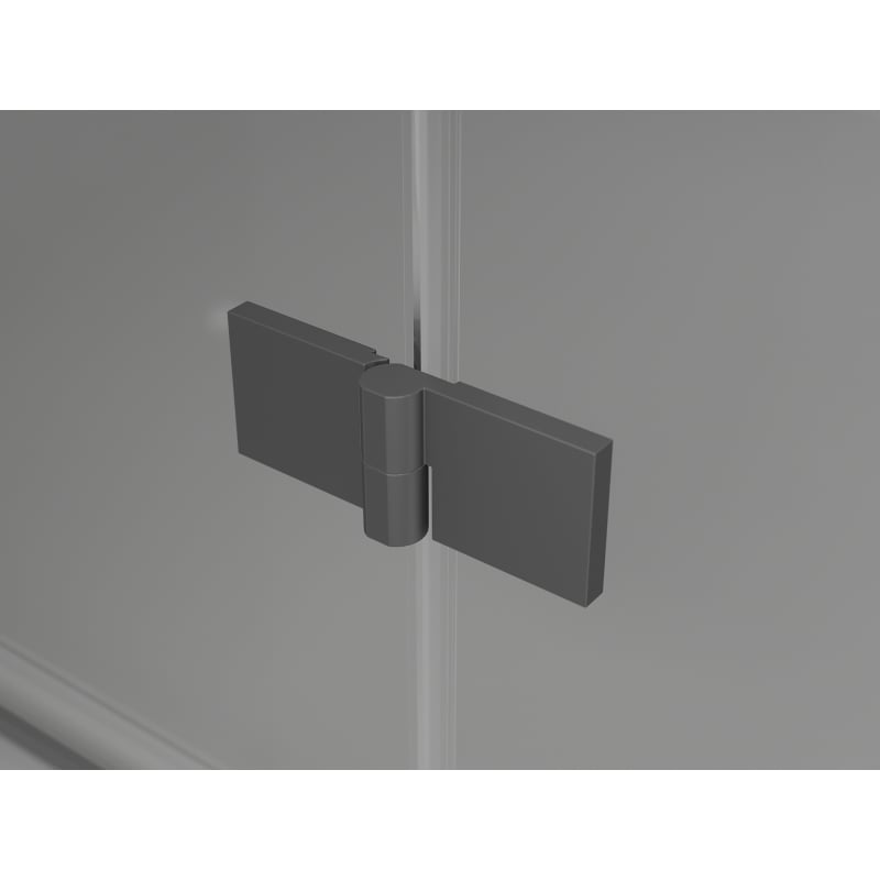 Mexen Lunar pare-douche 2 volets droit 90 x 150 cm, transparent, métal gun - 897-090-100-95-00-P