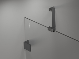 Mexen Lunar paravent de baignoire 2 volets droit 90 x 150 cm, transparent, gun metal - 897-090-100-95-00-P