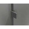 Mexen Lunar paroi de baignoire 2 volets droit 130 x 150 cm, transparent, gun metal - 897-130-100-95-00-P