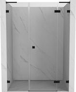 Mexen Lunar L porte de douche pivotante droite 130 cm, transparent, noir - 834SL-130-050-70-00-P
