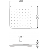 Mexen D-62 douche de tête 20x20 cm, gris fusil brossé - 79762-66
