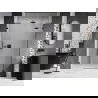 Porte de douche battante droite Mexen Lunar L 155 cm, transparent, noir - 834SL-155-050-70-00-P