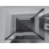 Mexen Apia cabine de douche coulissante 135 x 70 cm, bandes blanches, chrome - 840-135-070-01-20
