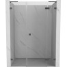 Mexen Lunar L porte de douche pivotante droite 145 cm, transparent, gun metal - 834SL-145-050-95-00-P