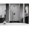 Mexen Lunar L porte de douche pivotante droite 145 cm, transparent, gun metal - 834SL-145-050-95-00-P