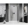 Mexen Lunar L porte de douche pivotante droite 145 cm, transparent, gun metal - 834SL-145-050-95-00-P