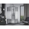 Mexen Apia cabine de douche coulissante 135 x 70 cm, bandes blanches, chrome - 840-135-070-01-20