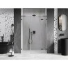 Mexen Lunar L porte de douche pivotante droite 145 cm, transparent, gun metal - 834SL-145-050-95-00-P