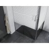 Mexen Apia cabine de douche coulissante 135 x 90 cm, bandes blanches, chrome - 840-135-090-01-20