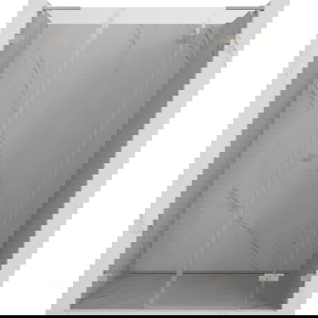 Mexen Lunar L porte de douche pivotante droite 155 cm, transparent, nickel brossé - 834SL-155-050-97-00-P